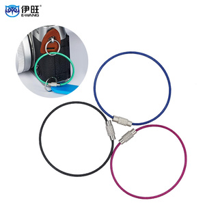 Wholesale Flexible Stainless Steel Wire Keychain Anti Corrosion Metal Wire <b>Key</b> <b>Ring</b> Portable <b>Key</b> Holder for Car <b>Bag</b> - Product Image 1
