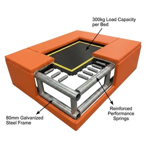Parque de Trampolines Comercial Grande con Temática Naranja, Equipo de Juegos Interior con Colchonetas de Salto Profesionales y Acolchado de Seguridad - Product Image 5
