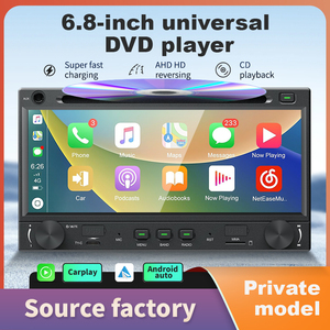 SEMAITU Double Din autoradio sans fil Carplay Android Auto DSP de charge rapide pour Bluetooth AM/FM/DVD/lecteur CD tableau de bord - Product Image 2