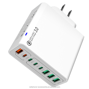 US/EU/KR/UK Plug USB caricatore da muro 15W ricarica rapida 8 USB caricatore portatile Multi-porte adattatore da viaggio universale OEM Logo - Product Image 1