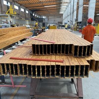 Finition du bois, Tube en Aluminium, approvisionnement d'usine, grain de bois 3D, lattes de bois en Aluminium pour le revêtement