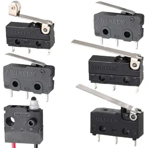 Manufactory ABILKEEN KZ-7 Series 16A 250VAC Electrical Door Mini Micro Switch With Lever Lxw 16 2 3