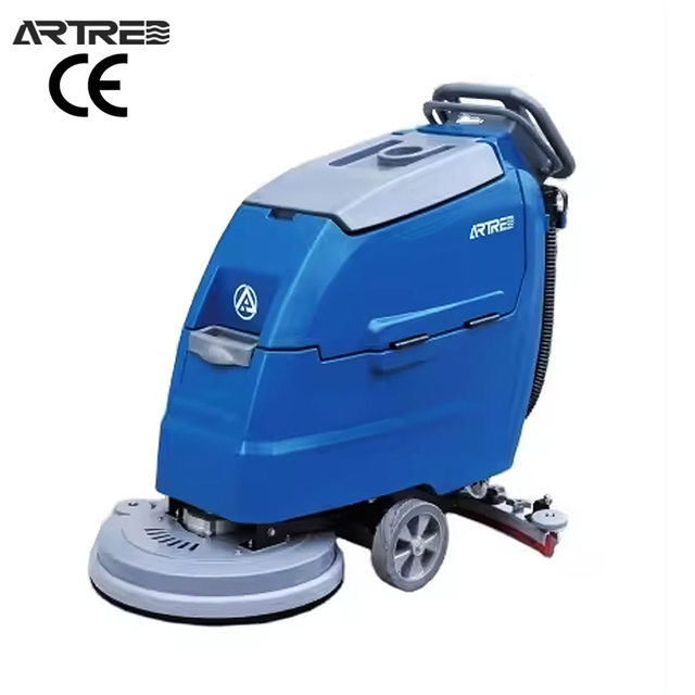 Industrial Factory Supply Price Compact Auto Floor Scrubber Cleaning Walk Behind Electric Floor Scrubber
