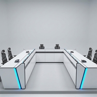 Console de Commande Professionnelle pour Centre de Contrôle, Table de Salle de Contrôle, Poste de Travail d'Opérateur, Système de Mobilier de Sécurité