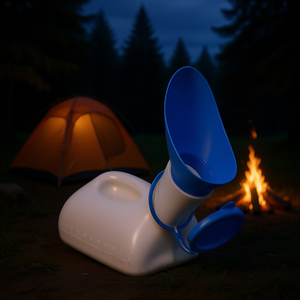 Botella de orina portátil de 33,8 Oz, color azul, ovalada, para coche, Camping, uso al aire libre, dispositivo de inodoro para hombre y mujer - Product Image 2