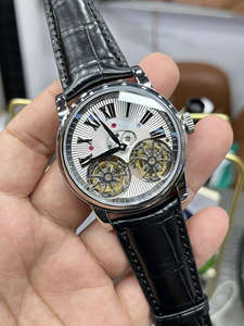 2025 Montre mécanique haut de gamme à vente chaude avec double tourbillon et bracelet en cuir pour hommes - Product Image 2