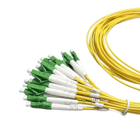 Splitter Serat Optik Tipe Kotak Cassette Single Mode 2x16 LC-APC PLC ABS dengan Kepala Persegi dan Kabel Serat Optik
