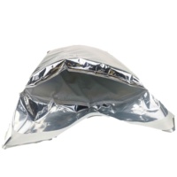 Sac isotherme auto-extensible en aluminium Kangaroo Foil / Pochette pour emballage alimentaire 20L avec fermeture éclair, feuille verte, taille personnalisée