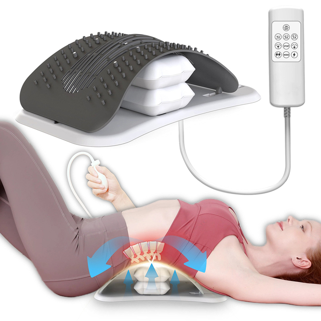 Magnetic Therapy Airbag Lumbar Spine Traction Waist Support Massager Pain Relief Electric Back Stretcher with Massage