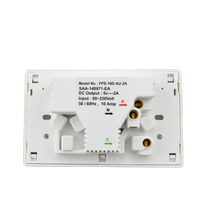 Prise murale USB double standard australienne avec interrupteur à 2 gangs, adaptateur de prise au plomb, alimentation de charge pour téléphone portable, prise 10A 118mm * 72mm
