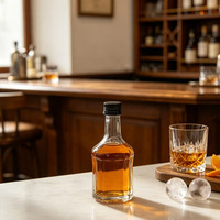Vente en gros de mini-bouteilles de liqueur de 50 ml, bouteilles en verre vides pour whisky et vin avec bouchon à vis pour la tequila