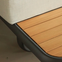 Ensemble de canapés d'extérieur en aluminium pour patio, jardin, hôtel, villa, avec table foyer
