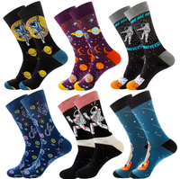 Chaussettes tendance Hip Hop personnalisées pour hommes, motif requin clown, collection 2022, marque privée, amusantes, joyeuses, mignonnes, à motifs fruits, aliments, chips, design pour hommes