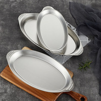 Plat à poisson en acier inoxydable 304 durable, spécial vapeur, carré, haut de gamme, pour usage domestique, avec double poignée, qualité alimentaire