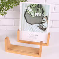Vente en gros de cadre photo en bois en forme de U pour décoration intérieure DIY personnalisé, base d'affichage, cadre photo en acrylique, veilleuse LED