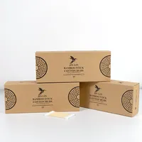 친환경 호텔 유기 깨끗한 대나무 스틱 버드 양면 헤드 청소 면봉 종이 줄기 상자