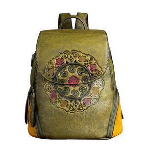 Mochilas Andong para Mujer, de Cuero Vacuno Genuino, Bolsos de Hombro de Moda para Mujer, Mochila Femenina para Viajes al Aire Libre, Modelo 8098 - Product Image 1