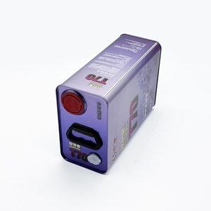 Lata de Hojalata Cuadrada y Rectangular de 4L para Aceite de Motor, con Impresión a Todo Color Personalizada y Tapa de Plástico - Product Image 5