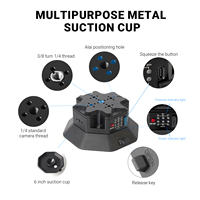 YUANYUJINGMI Support de caméra à ventouse en aluminium de 6 pouces pour véhicule électrique, bras antichoc résistant aux chocs pour OSMO Pocket 3