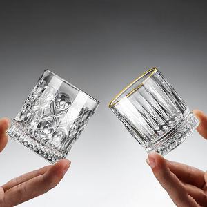 Vasos de chupito con borde dorado de lujo, vasos de cristal para whisky, vasos transparentes para beber Vodka escocés, Tequila Ron - Product Image 1