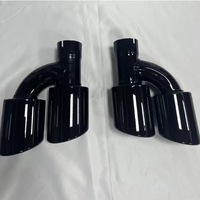 Car 2017-2019 A3 S3 Pare-chocs arrière Diffuseur en fibre de carbone Noir brillant Lèvre de séparation arrière avec embouts pour Audi A3 S3 8V.5 2017 2018 2019