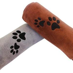 Serviette de bain pour chien super absorbante et à séchage rapide avec fonction antimicrobienne, logo brodé, vente en gros, serviettes pour animaux de compagnie en microfibre personnalisées - Product Image 2