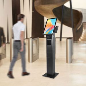 OEM Factory Bulk Wholesale 15.6/18.5/21.5inch Desktop Colomn Kiosk Self Service Multi-channel Playback Airport Kiosk - Product Image 1