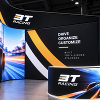 Stand d'exposition personnalisé pour salon professionnel, 30x30, avec éclairage LED, pour salons automobiles et de course, PRI Show