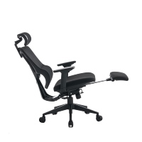 Chaise de bureau pivotante moderne de luxe en maille avec appui-tête et repose-pieds réglables, chaise de conférence rotative pour usage domestique