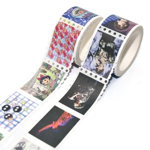 Tùy chỉnh Cmyk in đầy màu sắc một mặt Acrylic dính Tem Bưu Chính Washi băng cho mặt nạ bám dính-Nhà sản xuất trực tiếp - Product Image 2