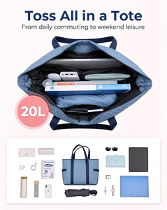 Bolsos de Hombro de Nylon al por Mayor, Gran Capacidad, Estilo Vintage, con Hebilla para Esterilla de Yoga, Bolsos de Mano de Diseño Nuevo para Mujer, con Cadenas, para Trabajo y Viajes - Product Image 5