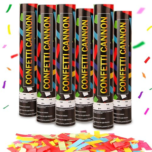 Fournitures de fête en gros, confettis de plusieurs tailles, lance-confettis biodégradable à main - Product Image 1