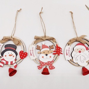 Adornos Navideños de Madera, Círculos Pintados para Colgar, Decoración para el Hogar, Regalo - Product Image 1