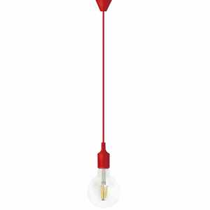 Kit appendino E27 in silicone rosso, resistente al calore, facile da installare, ideale per lampade e decorazioni d'interni. - Product Image 1