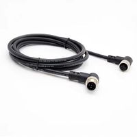 Connecteur blindé M12 3-8 broches amélioré, mâle-femelle, droit ou coudé, IP67, faisceau de câbles personnalisé pour système de capteur de puissance CAN Bus