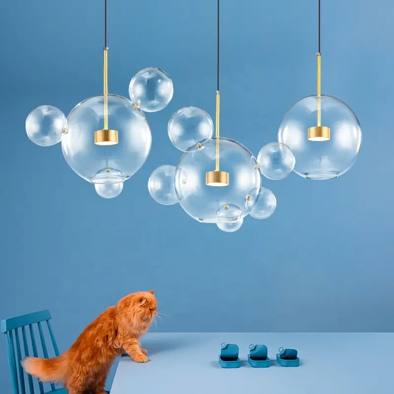 Nordic Creative bubble glass pendant light for restaurant bar window exhibition hall