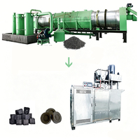 Ligne de production de charbon à chicha à haut taux de moulage, équipement de formage de briquettes de charbon carrées et hexagonales, contrôle PLC