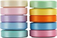 Ruban en satin polyester simple face de 3 mm, idéal pour nœuds de mariage, emballages cadeaux haut de gamme, 50 yards, logo personnalisable