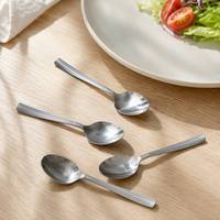 Cuillère de service en acier inoxydable 18/0, cuillère à dessert réutilisable, vaisselle pour buffet, restauration, hôtel, commande OEM