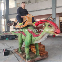 Grand manège animatronique Parasaurolophus à vendre, attraction personnalisée de dinosaure pour zone de loisirs pour enfants