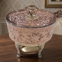 Plat à chafing de luxe traditionnel en cuivre moulé, chauffe-plat de buffet 4/6/8 litres pour restaurants et événements (mariages, réceptions)