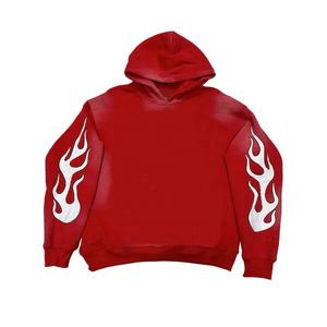 Pantalones de chándal OEM sostenible polar acampanado chándal de talla grande efecto de lavado otoño francés Terry tejido liso 100% algodón para hombres - Product Image 3