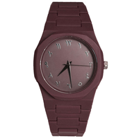 Jam Tangan Quartz Hitam Terlaris 2025 untuk Pria Wanita Gaya Fashion Harian Tali Kaca Penunjuk Jam Fashion