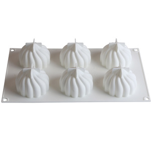 White <b>Silicone</b> Pumpkin Mold 6 Cavities For Mousse Cake Decorating DIY <b>Baking</b> Tools - Product Image 5
