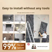 Grande dalle de pierre culturelle simulée en PU Carreaux muraux légers, imperméables et modernes pour l'intérieur et l'extérieur des hôtels