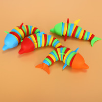Jouets sensoriels DIY en plastique écologique pour enfants : Boucle, limace, dauphin, requin – Apprentissage précoce et soulagement du stress