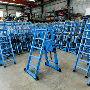 Aluminum Alloy Modern <strong>Telescopic</strong> <strong>Ladder</strong> Thickened Folding <strong>Ladder</strong> Multifunctional Lifting Engineering <strong>Ladder</strong> 150kg Load Capacity - Product Image 4