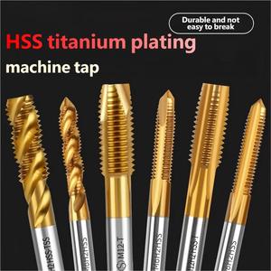 Tarauds métriques en acier rapide HSS M35 au cobalt avec revêtement TIALN, diamètre extérieur de 1,5 pouces pour <span class=keywords><strong>le</strong></span> <span class=keywords><strong>taraudage</strong></span> <span class=keywords><strong>et</strong></span> les machines-outils - Product Image 3
