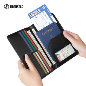 TILONSTAR TPW100P personnalisation de taille personnalisée porte-passeport en cuir véritable portefeuille blocage RFID étui de couverture de passeport - Product Image 1