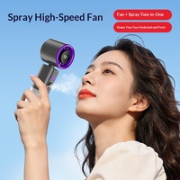 Ventilateur portable rechargeable avec réservoir d'eau de 30 ml, mini brumisateur d'eau, humidificateur extérieur, ventilateur pliable haute vitesse